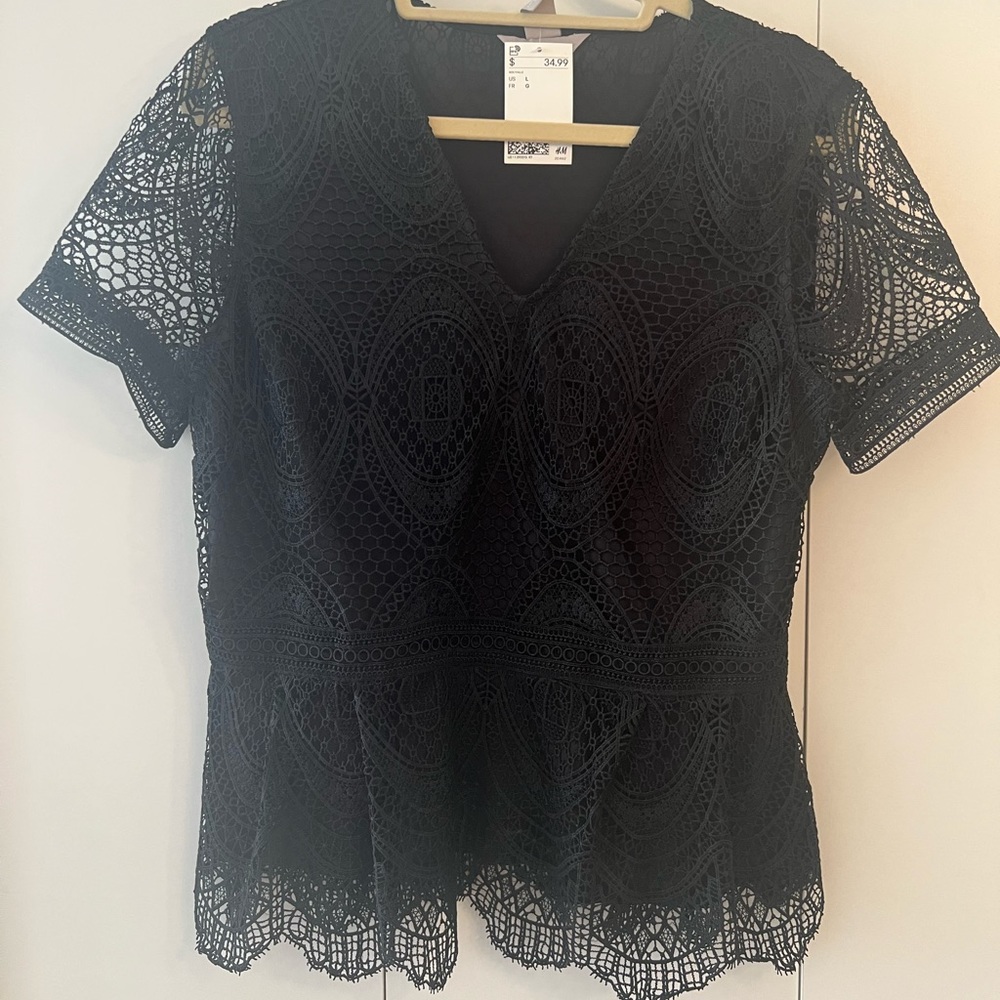Black Lace Blouse